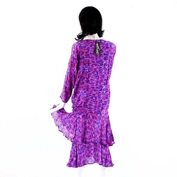 VTG 80's Chez Zvanni India SILK Dress - Picture 6 of 6